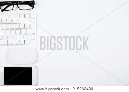 Office Desktop With Various Objects