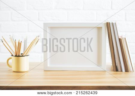 Office Desktop With Various Objects
