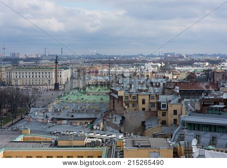 St. Petersburg Russia - 24 April 2016: view of the historic centre of St. Petersburg Russia in the spring. A popular tourist attraction
