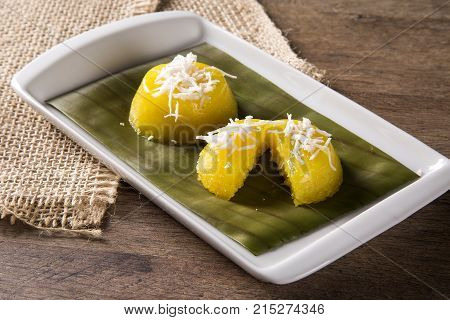 Vegan Quindim Dessert.