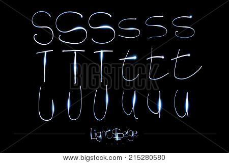 Light Painting Alphabet - Light Serge Font STU