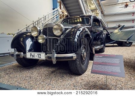 Prague, Czech Republic - November 10: Mercedes Benz 540 K Car From 1939 Used By Ss-obergruppenfuhrer