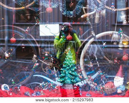 Houses with christmas decoration in Gothenbur, Sweden