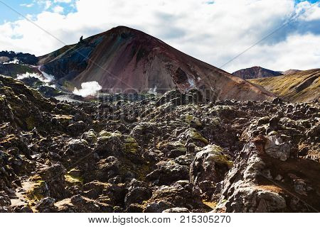 Mount Brennisteinsalda From Laugahraun Field