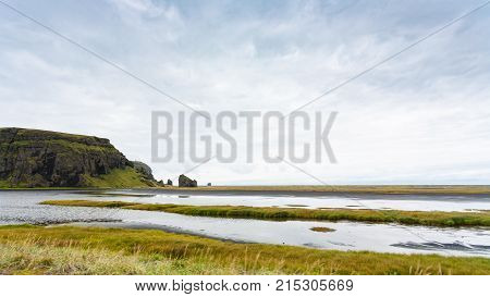 Atlantic Coast In Vik I Myrdal Village In Iceland