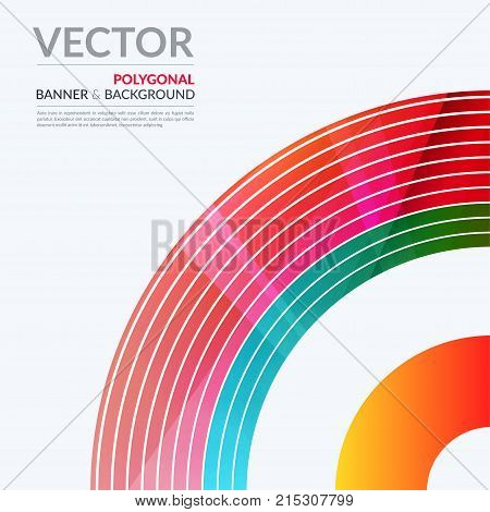 Abstract vector design elements for graphic layout. Modern business template with olourful round circle blend effect, abstract lines, decoration, joy, party, celebration, anniversary on background.