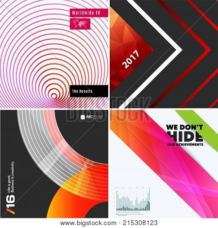 Abstract vector design elements for graphic layout. Modern business template with olourful round circle blend effect, abstract lines, decoration, joy, party, celebration, anniversary on background.
