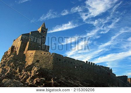 Portovenere: Rocky coast with Saint Peter church