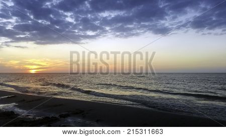 Sunset in Lubiatowo Baltic Sea - Poland