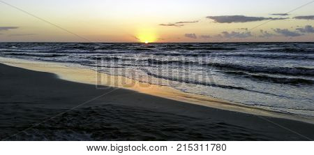 Sunset in Lubiatowo Baltic Sea - Poland