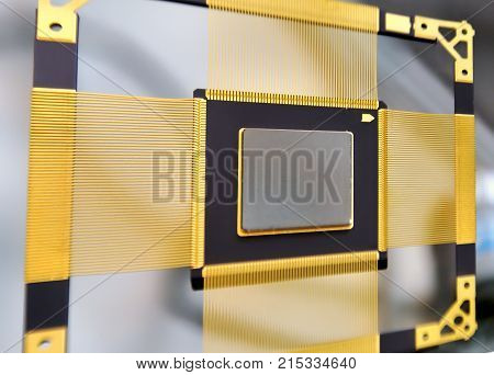 Micro  processor controller chip microcontroller gold orange black color