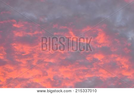 Pink sunset over Fort Covington, New York