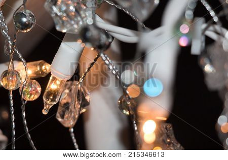 Softly blurred Christmas lights for a festive holiday season.