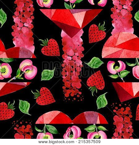 Wildflower cornos Florida flower pattern in a watercolor style. Full name of the plant: cornos. Aquarelle wild flower for background, texture, wrapper pattern, frame or border.