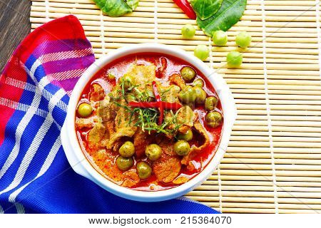 Thai style Red curry with Beef menu, Thai name is panaeng neur