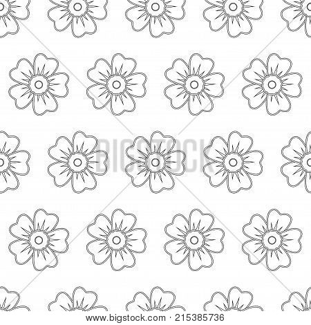 Abstract Seamless Daisy Pattern For Girls, Boys, Clothes. Creative Vector Daisy Background With Flow