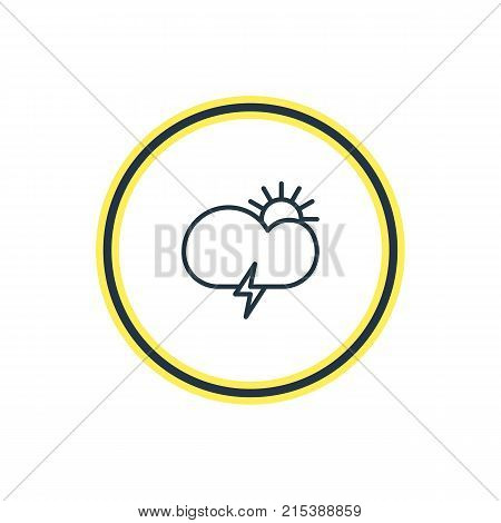 Vector Illustration Of Gale Outline. Beautiful Weather Element Also Can Be Used As Windstorm Element.