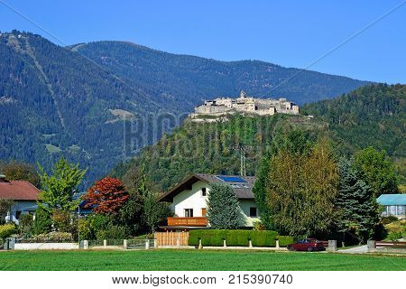 View of Landskron in Austria in summer time