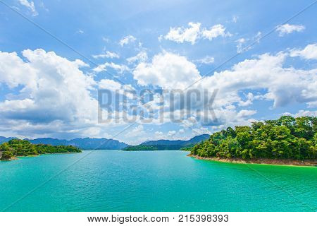 Lake In Deep Mountain Forest Of Ratchaprapa Dam Chaew Lan Dam Surat Thani Thailand