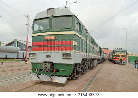 TheSaint-Petersburg.Russia.11.22.2017. Museum of railway transport.It is located near the Baltic station.The main part of the Museum is the large exhibits - locomotives trains and wagons.