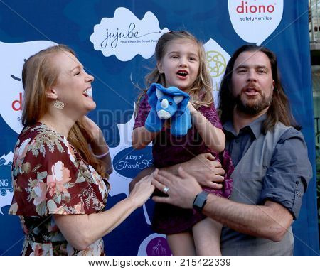 LOS ANGELES - NOV 19:  Erin Cottrell, Family at the Diono Presents A Day of Thanks & Giving at Garland Hotel on November 19, 2017 in North Hollywood, CA