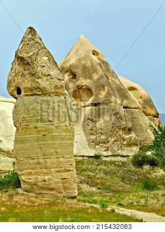 Love Valley Volcanic Mountain Landscape In Cappadocia, Turkey