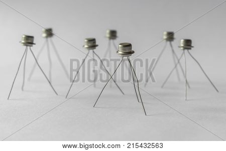 Transistors Stand On Legs.