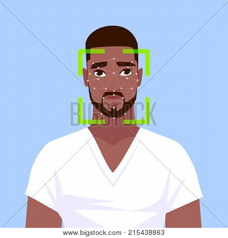 Face Identification Of The African American Man.