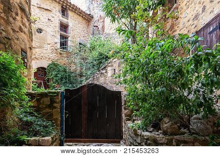 Impression of the village Saint Montan in the Ardeche region of France which is recognized as historical heritage and is considered one of the charming villages of France
