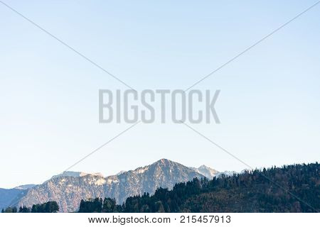 mountain landscape at buergenstock near lucerne in switzerrland popular tourism travel destination