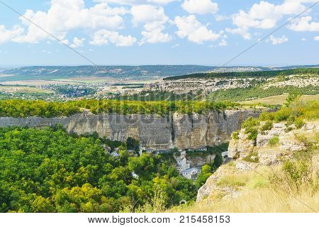 Landscape View On The Natural Boundary Of Mariam-dere (canyon Of Maria), Holy Assumption Orthodox Ca