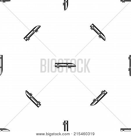 Modern high speed train pattern repeat seamless in black color for any design. Vector geometric illustration