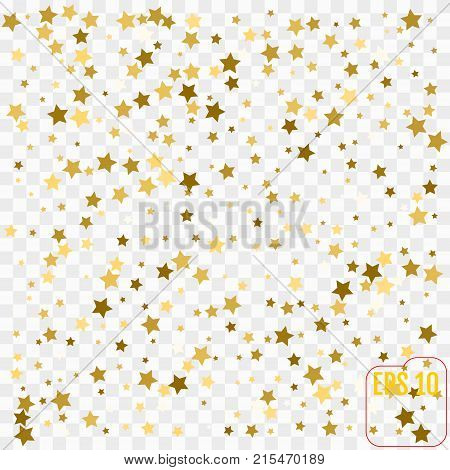 Abstract White Modern Pattern With Gold Stars. Vector Illustrati