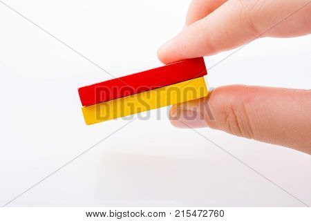 Coorful Domino Blocks On White Background