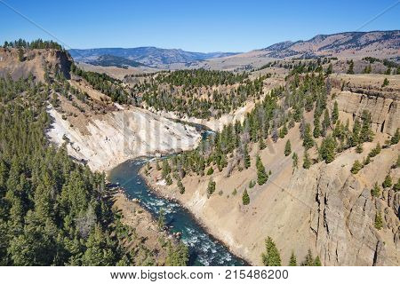 Calcite springs area of the Yellowstone National Park, Wyoming, USA