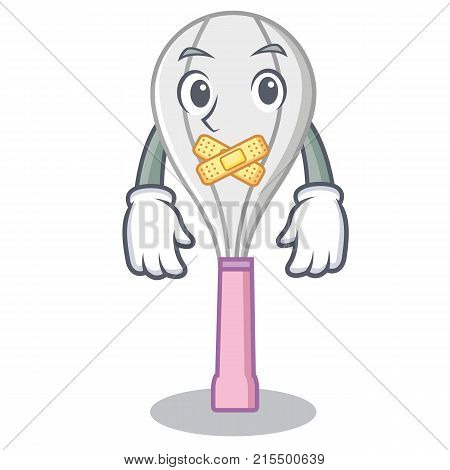 Silent whisk character cartoon style vector illustration
