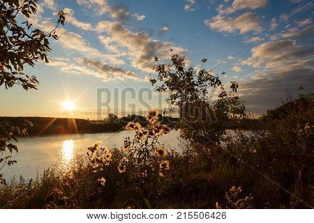 Nature of Central Russia. Cool place. Sunrise