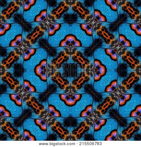 Seamless background created from part of Blue pansy (Junonia orithya) butterfly wings texture showing minute scales
