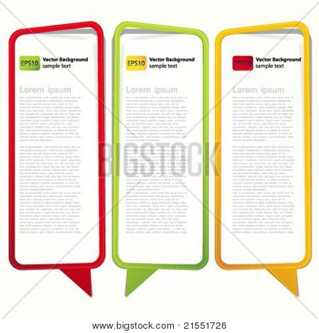 Etiqueta orientado vertical largo en forma de un marco vacío para su texto.