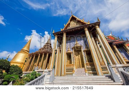 The Phra Mondop library at Wat Phra Kaew, the Temple of Emerald Buddha, in Bangkok, Thailand