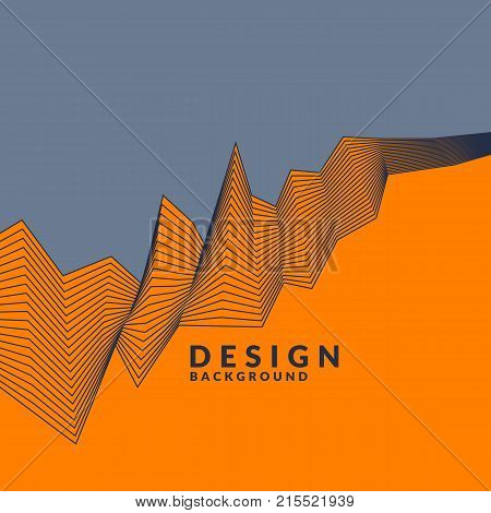 Abstract geometric background with dynamic lines. Vector illustration template for design.