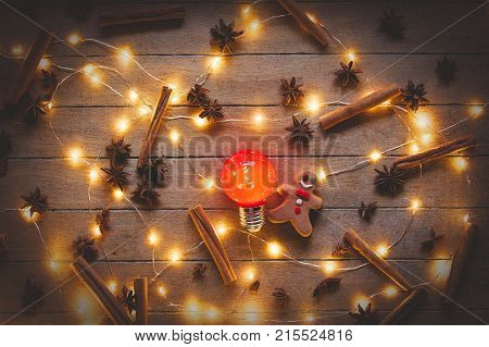 Christmas Illuminations And Cookie