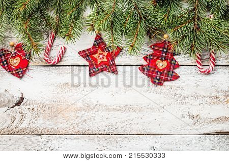 Christmas Composition With Fir Tree