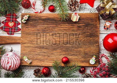 Christmas Composition With Fir Tree