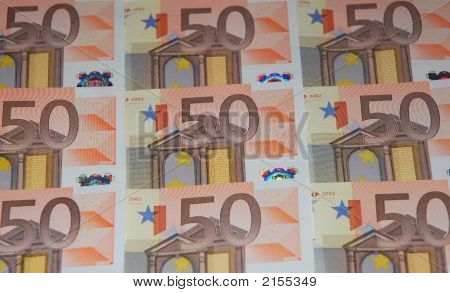 Euro dinero 50 Closeup