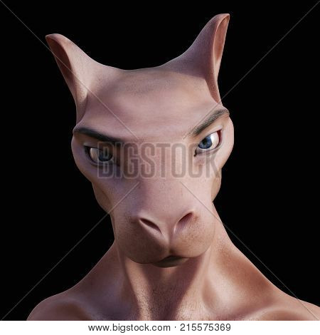 Digital 3D Illustration Of A Creepy Creature