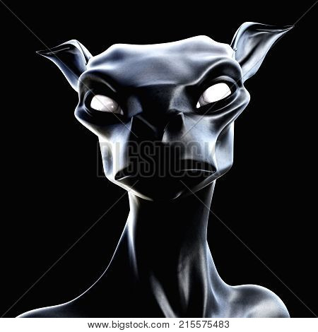 Digital 3D Illustration Of A Creepy Creature