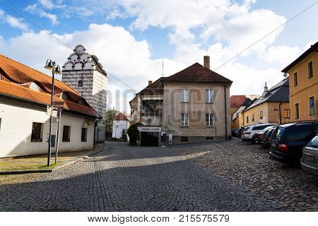 Renaissance Water Tower In Market Square, Tabor, Czech Republic