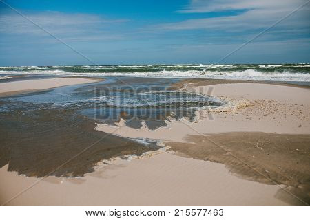 The beach and the North Sea. The Island Of Texel