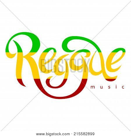 Modern Lettering Poster In Reggae Style. Vector Isolated Typography For Your Design.